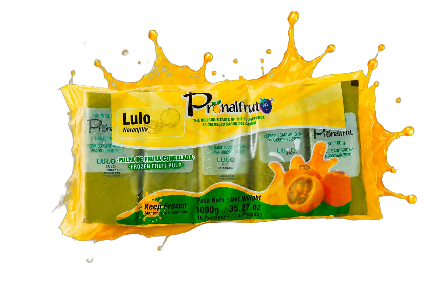 Pronalfrut lulo fruit pulp 1000 g with juice splash